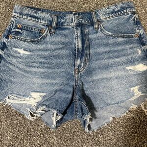 American Eagle Outfitters Ripped Blue Jean Shorts